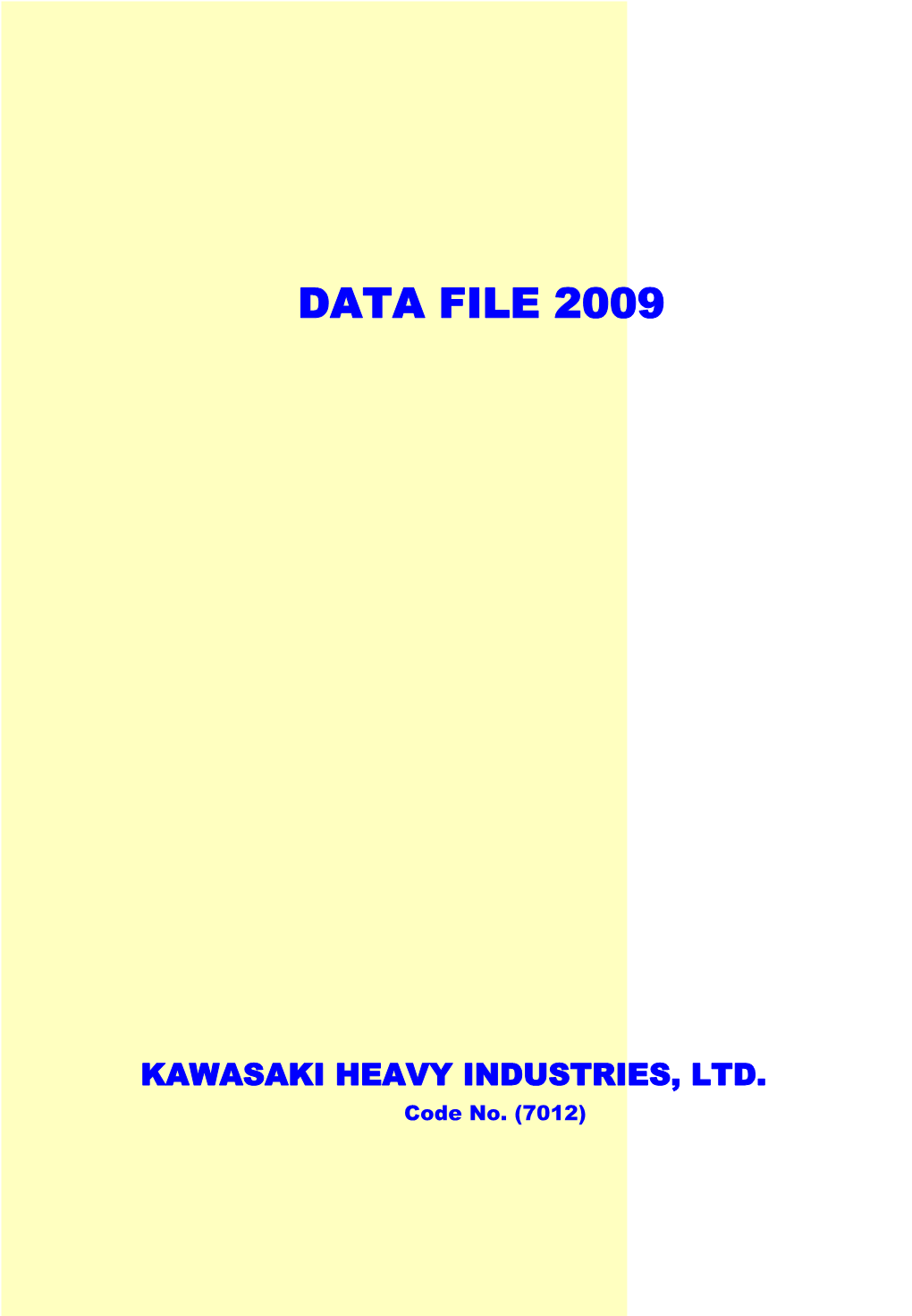 Data File 2009