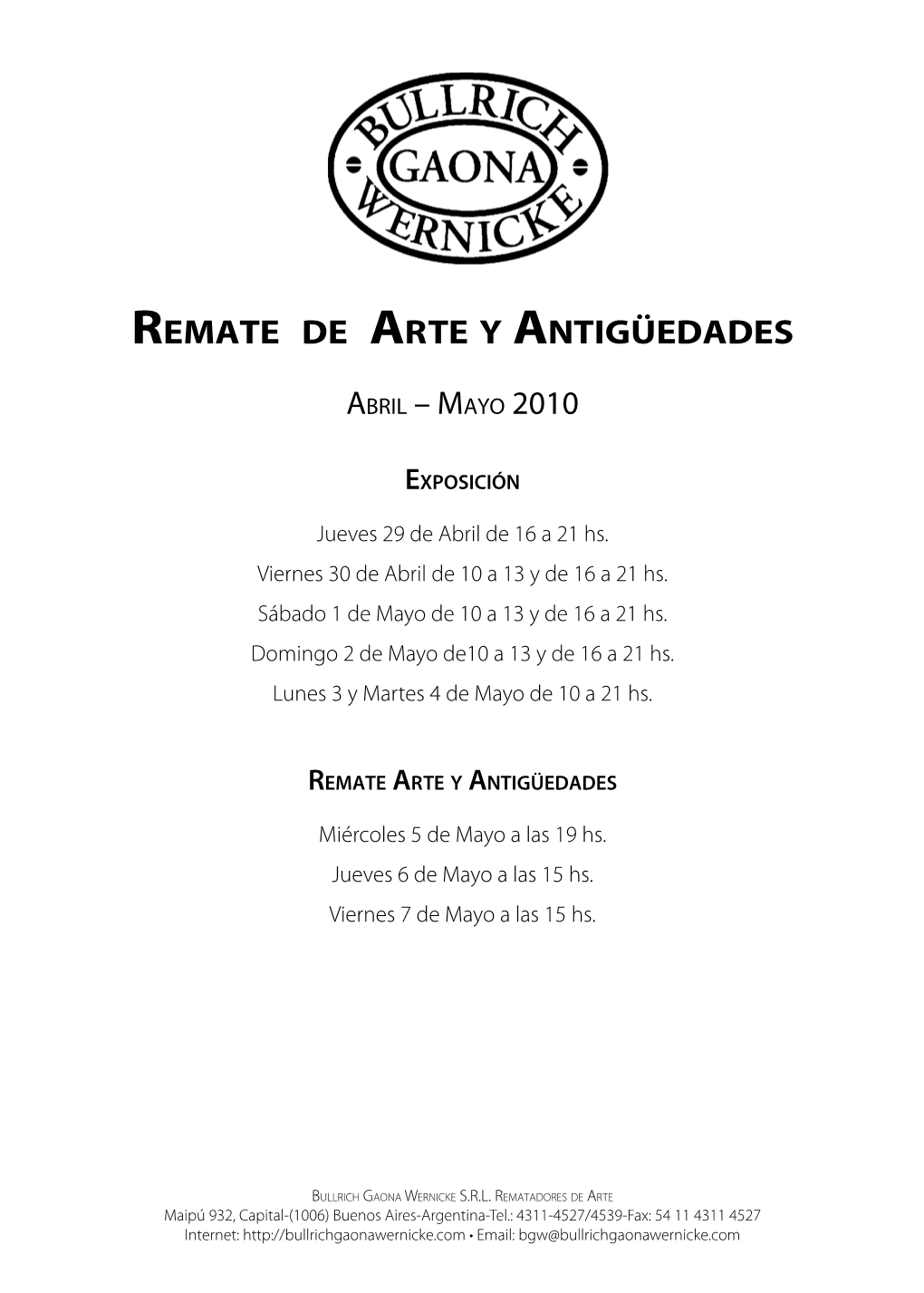 Remate De Arte Y Antigüedades