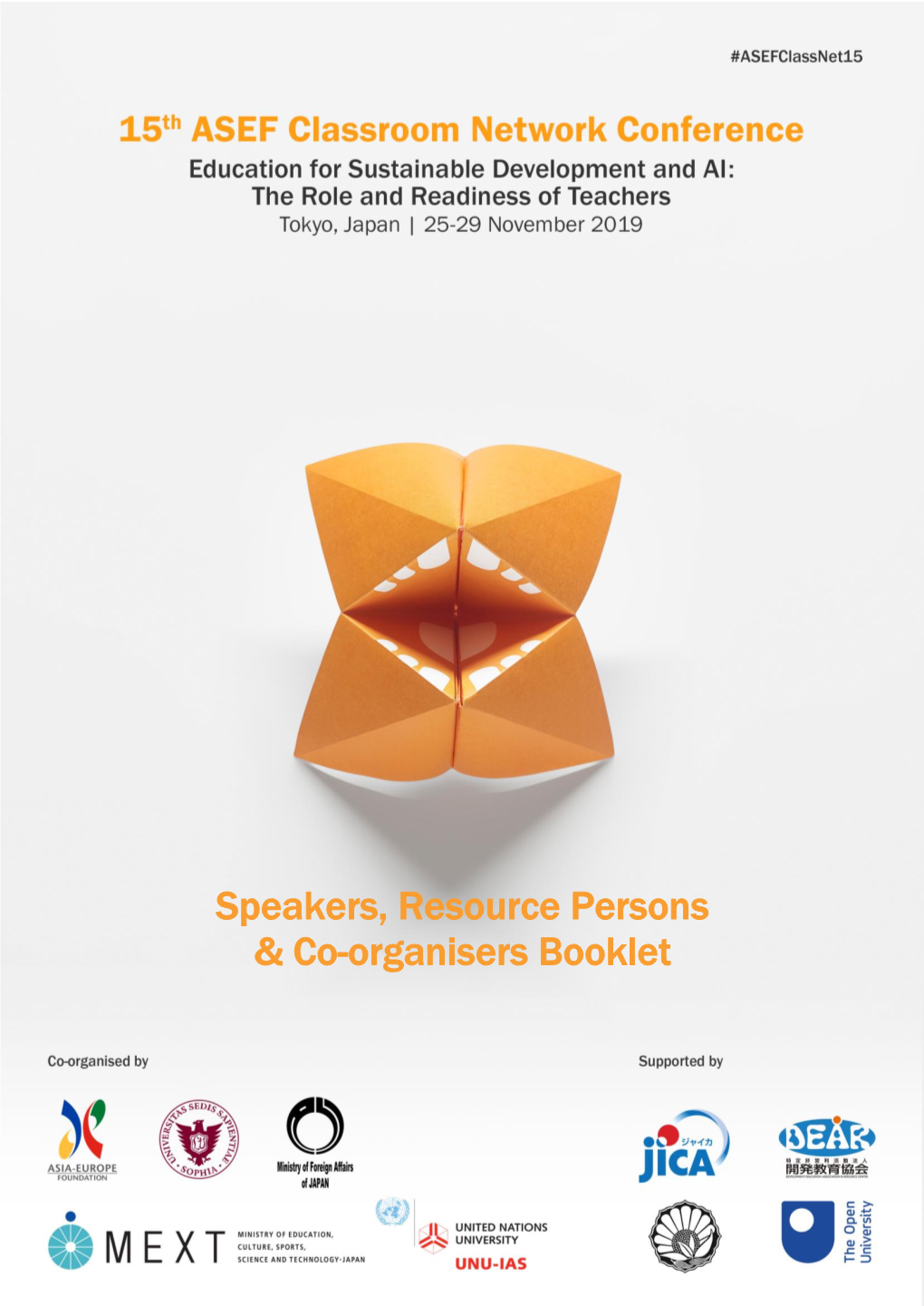 Speakers, Resource Persons & Co-Organisers Booklet