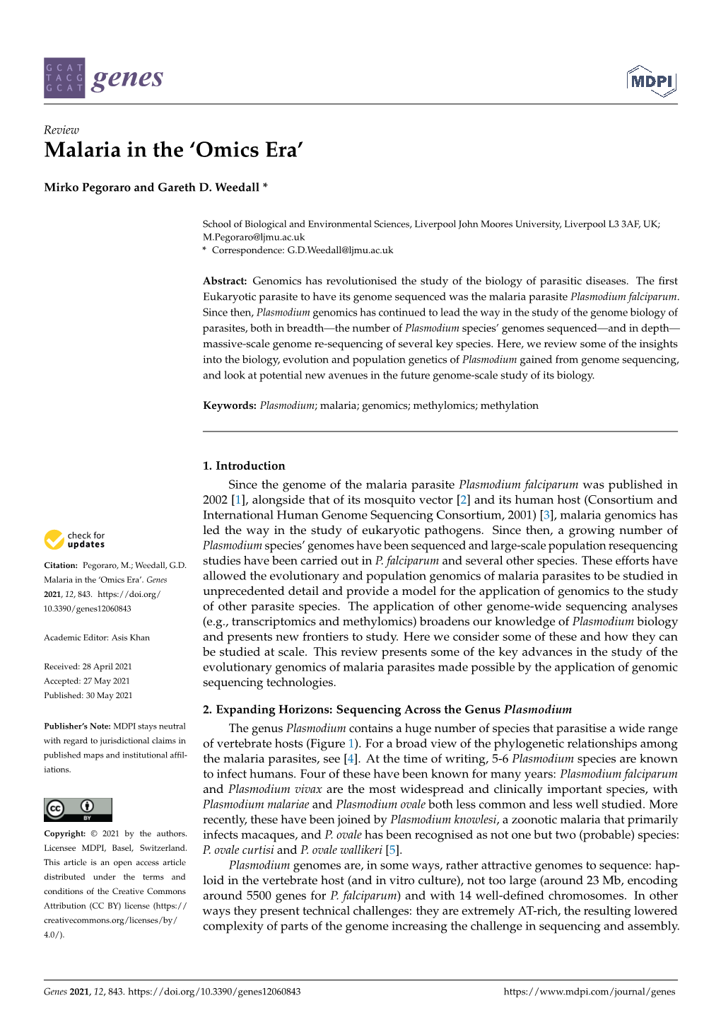 Malaria in the ‘Omics Era’