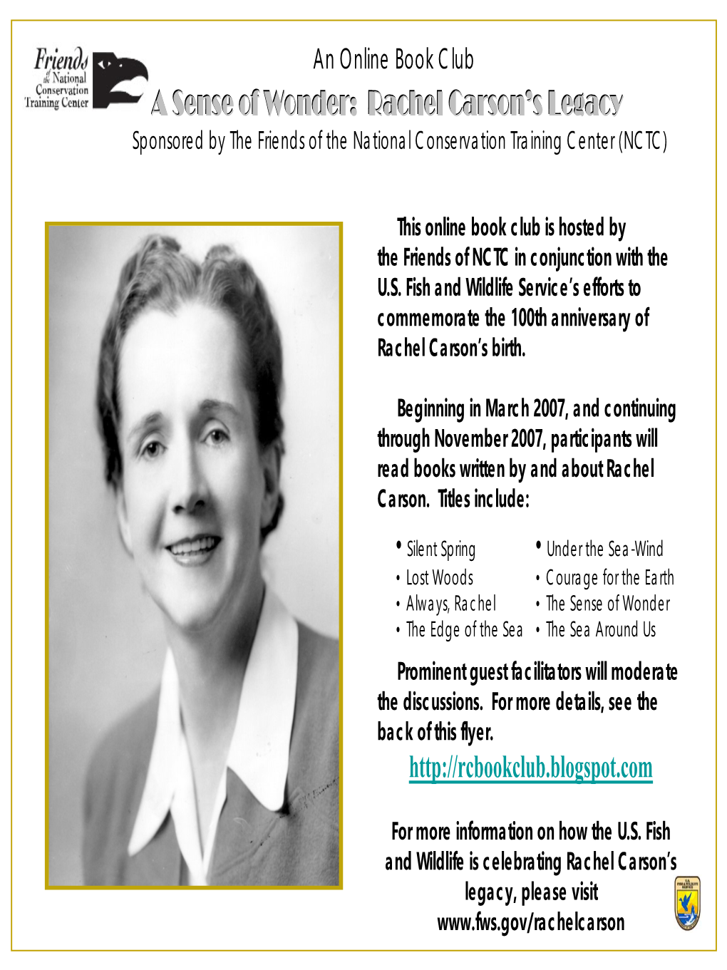 Rachel Carson Online Book Club, Beginning in March and Continuing Through November 2007