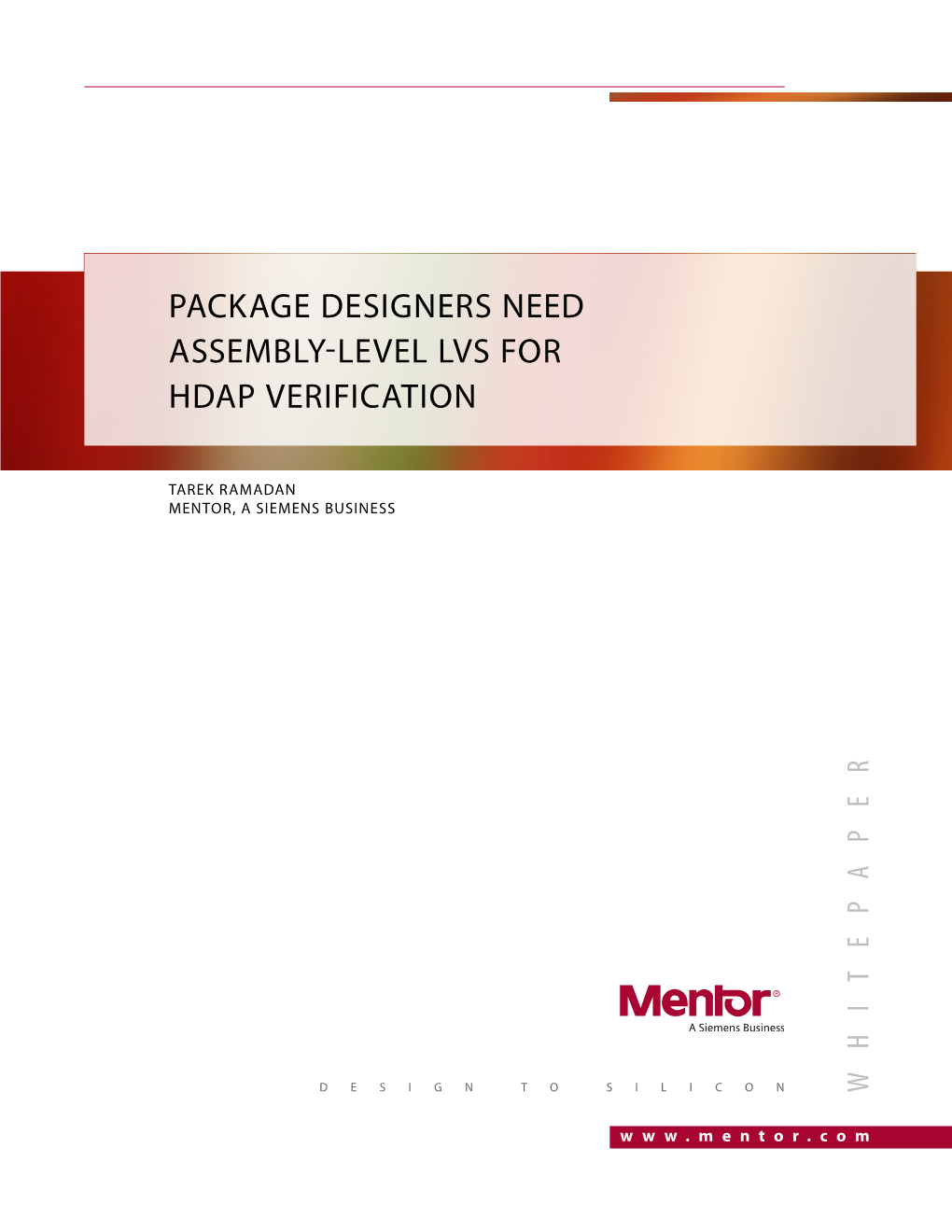 Package Designers Need Assembly-Level Lvs for Hdap Verification