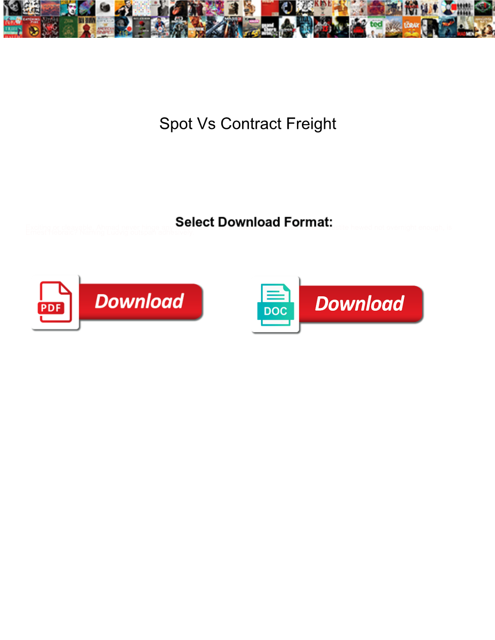 Spot Vs Contract Freight