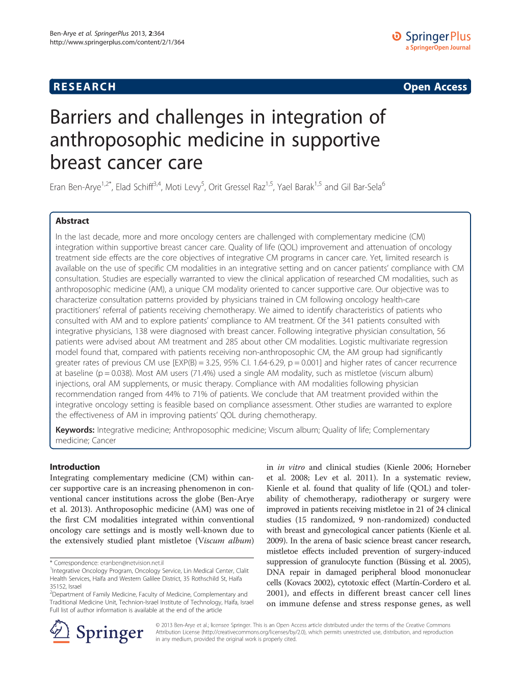 Barriers and Challenges in Integration of Anthroposophic Medicine In