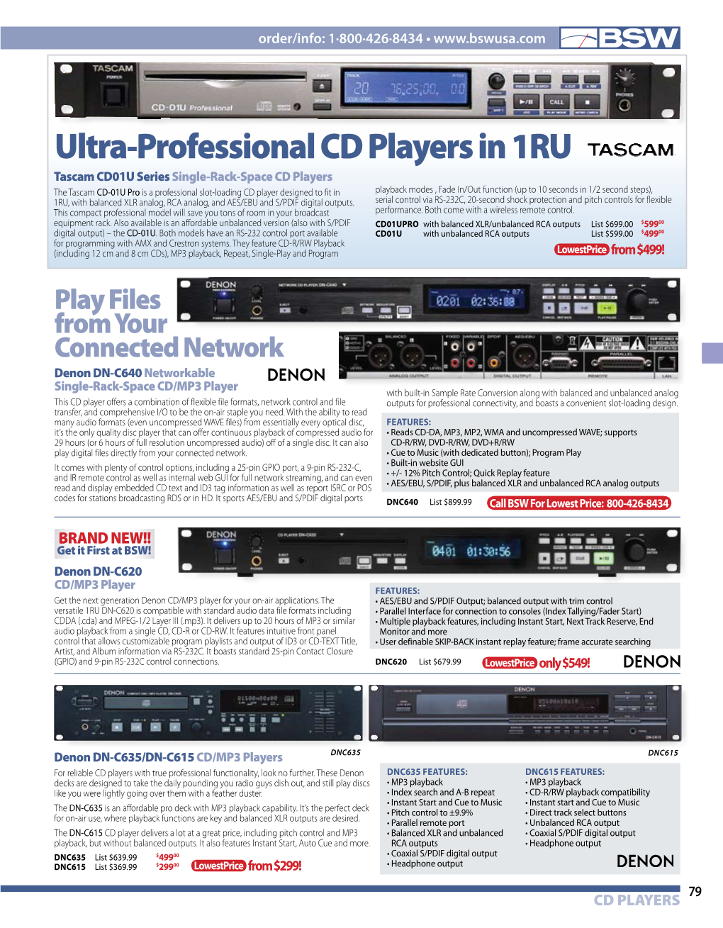 Ultra-Professional CD Players In