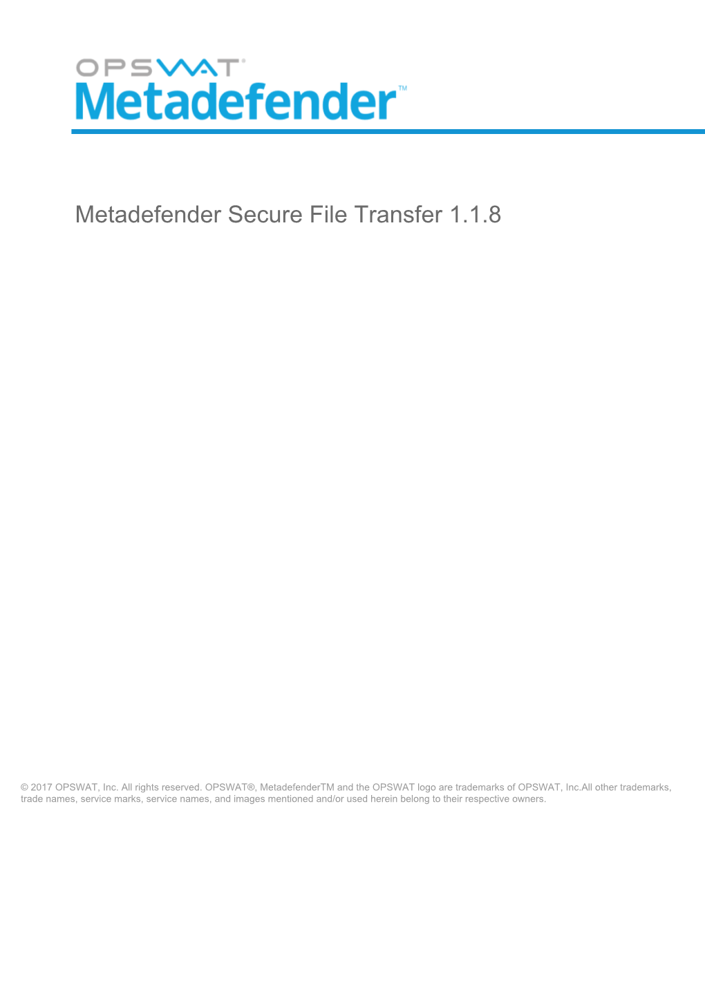 Metadefender Secure File Transfer 1.1.8