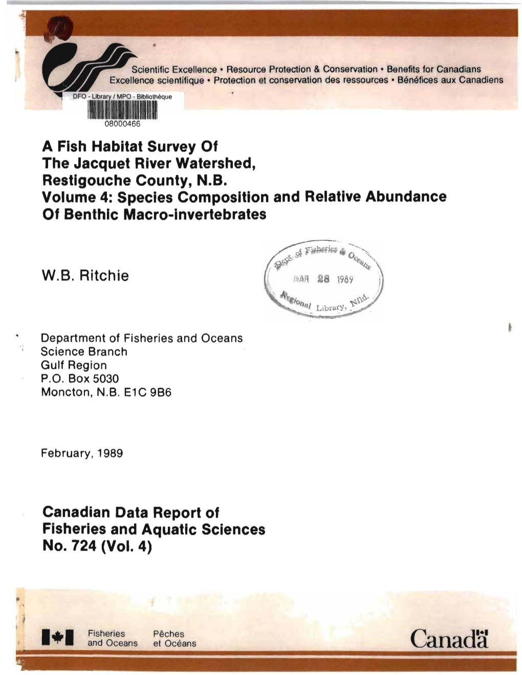 Species Composition and Relative Abundance of Benthic Macro-Invertebrates