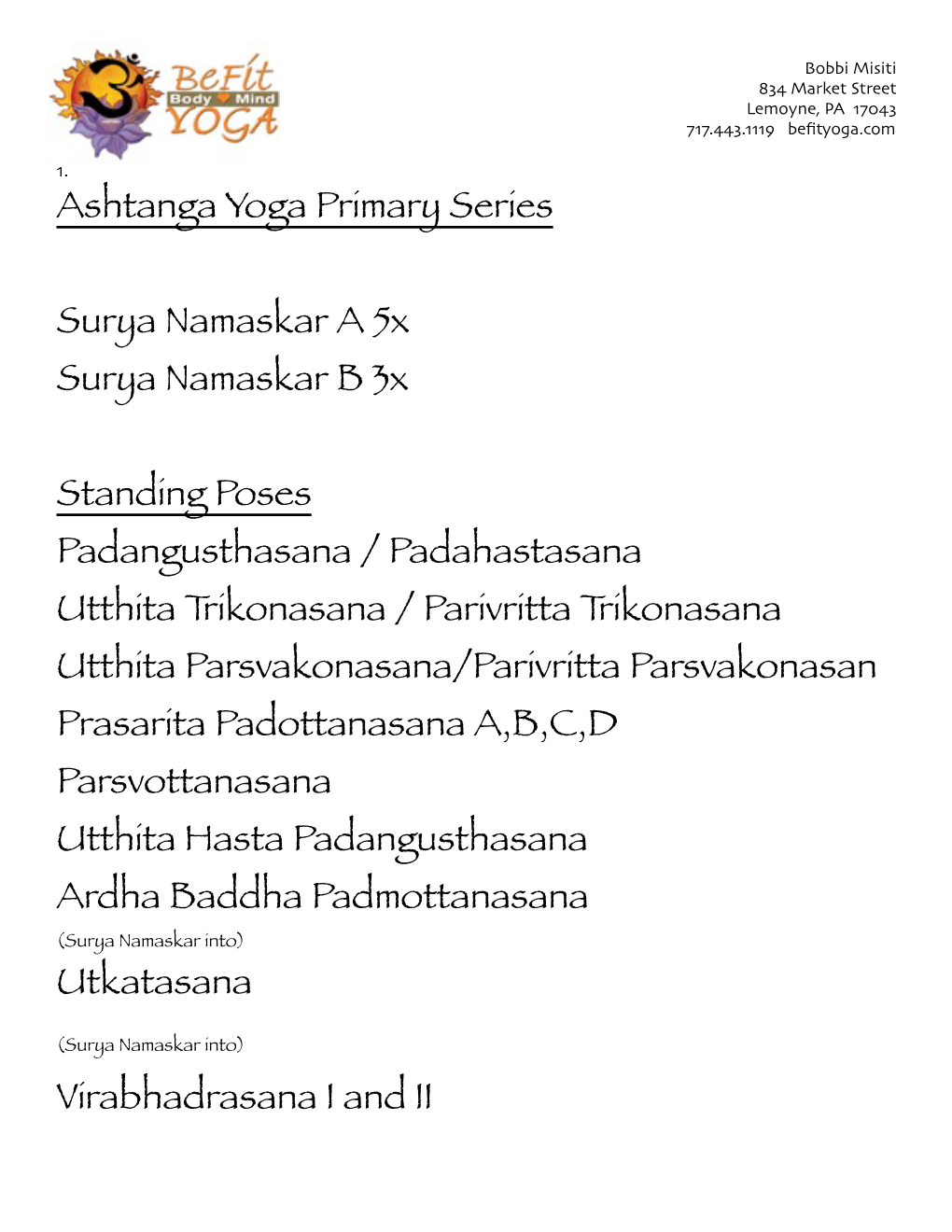 Ashtanga Yoga Series