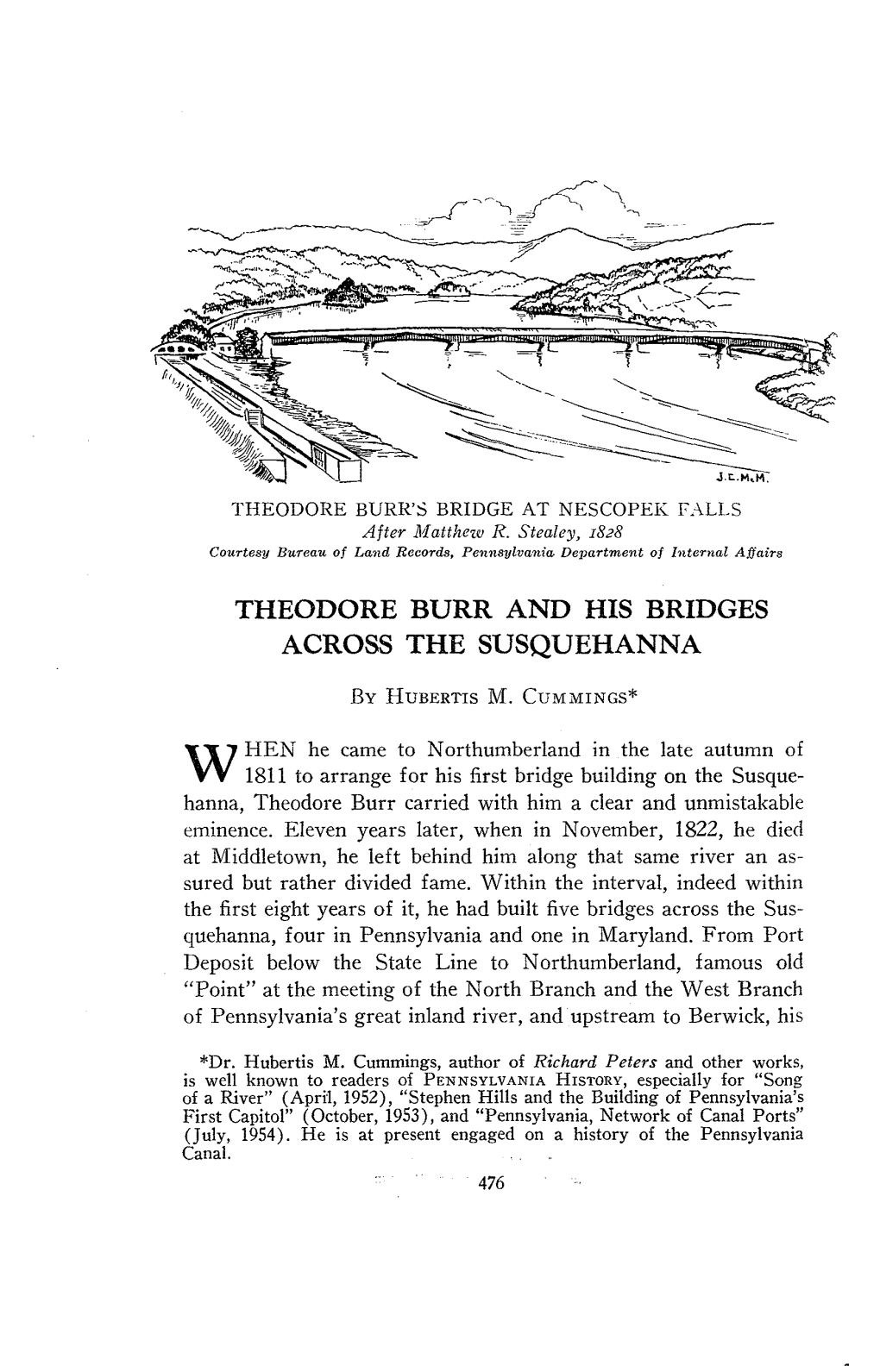 Theodore Burr and His Bridges Across the Susquehanna