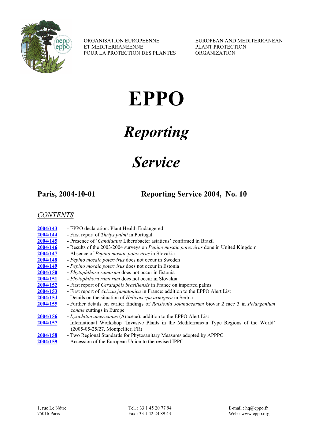 Reporting Service 2004, No
