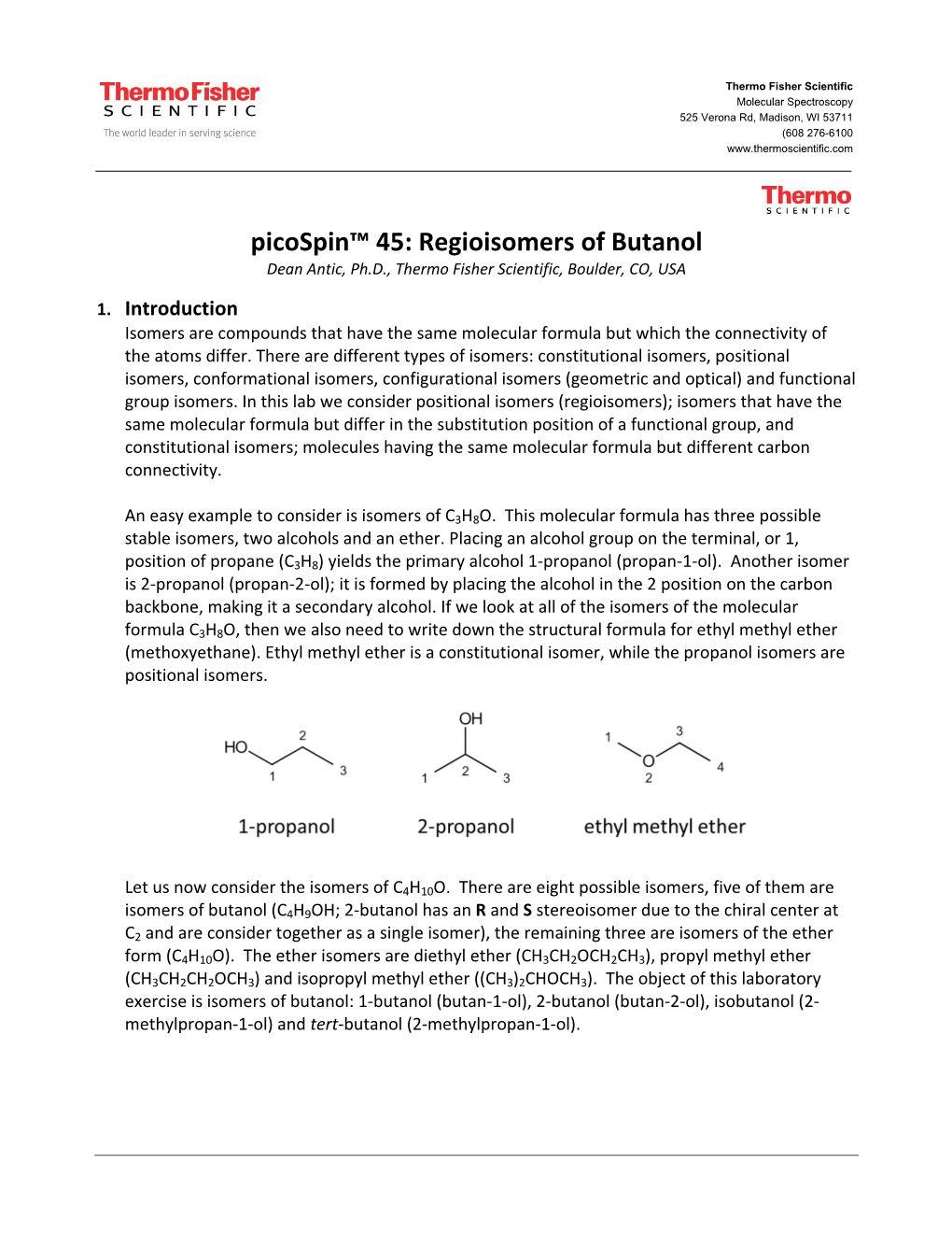 Regioisomers of Butanol, Ps45