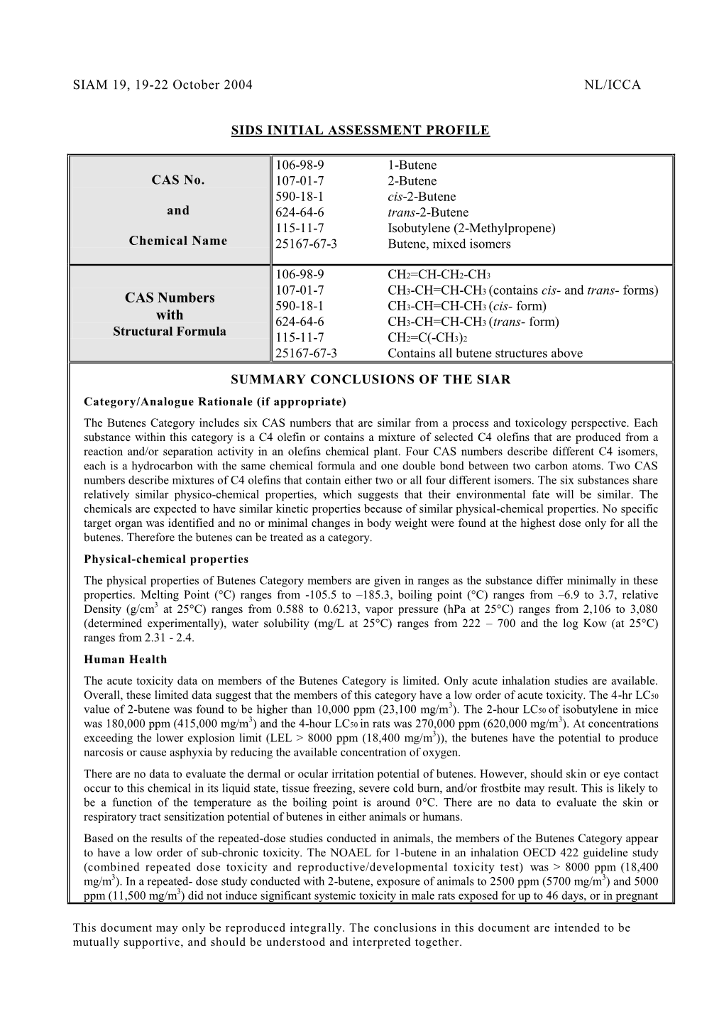 Sids Initial Assessment Profile