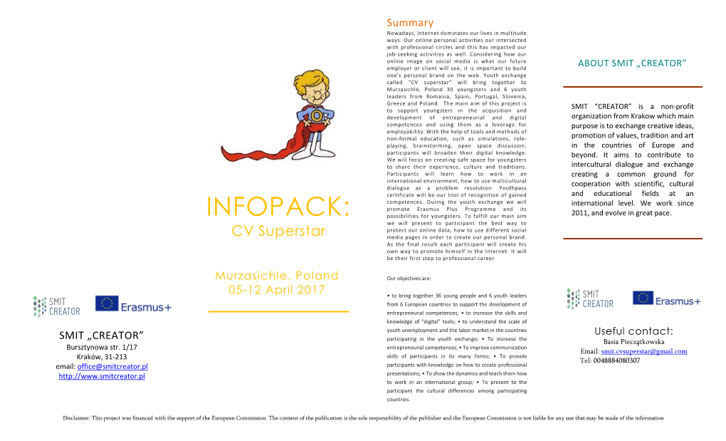INFOPACK: Possibilities for Youngsters