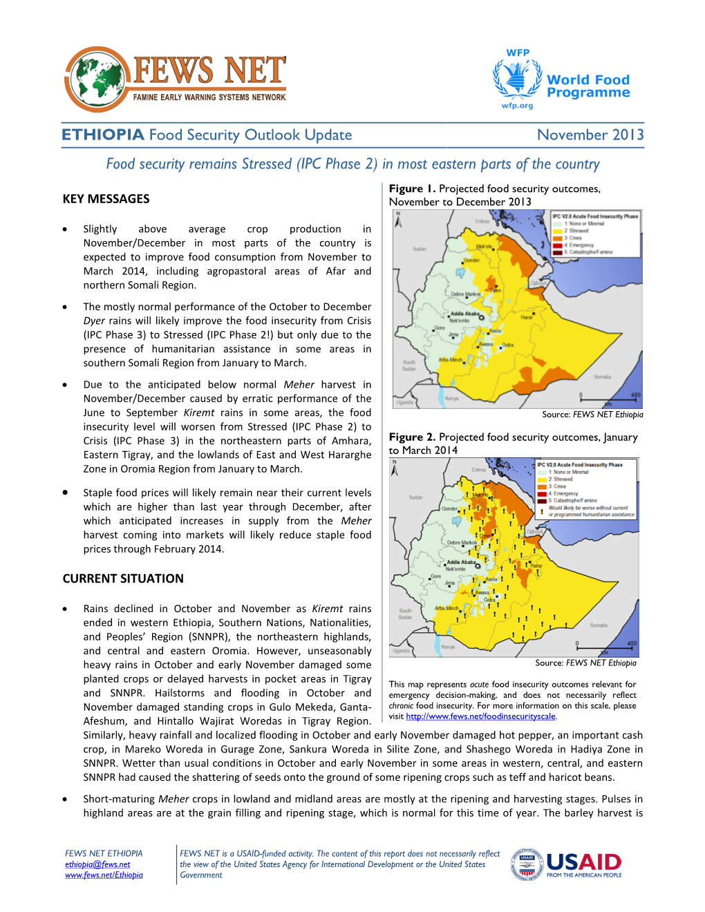 (IPC Phase 2) in Most Eastern Parts of the Country Figure 1