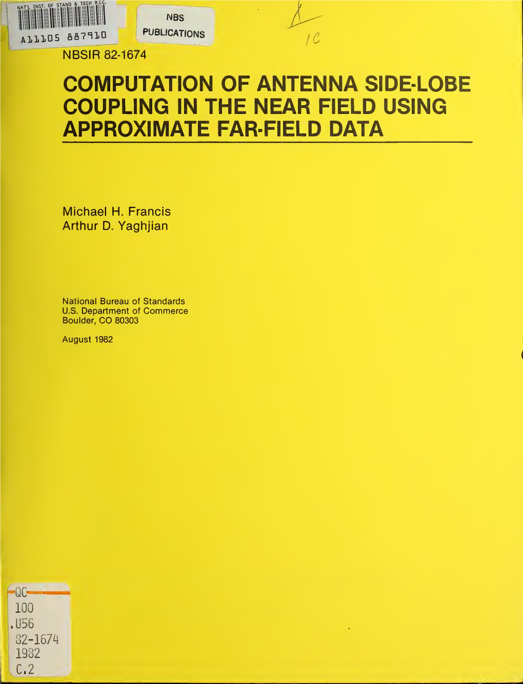 Computation of Antenna Side-Lobe Coupling in the Near Field Using Approximate Far-Field Data