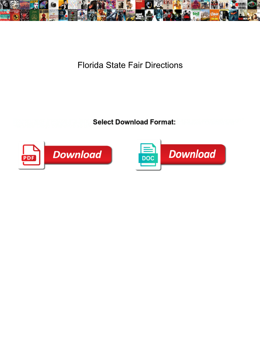 Florida State Fair Directions