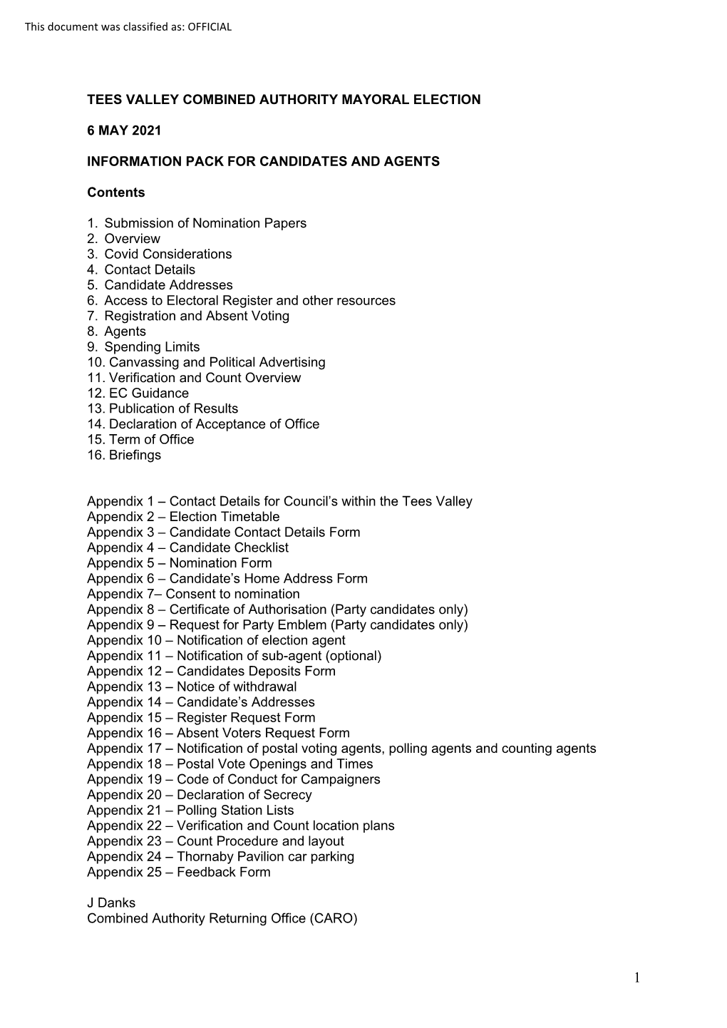 Combined Authority Mayoral Election