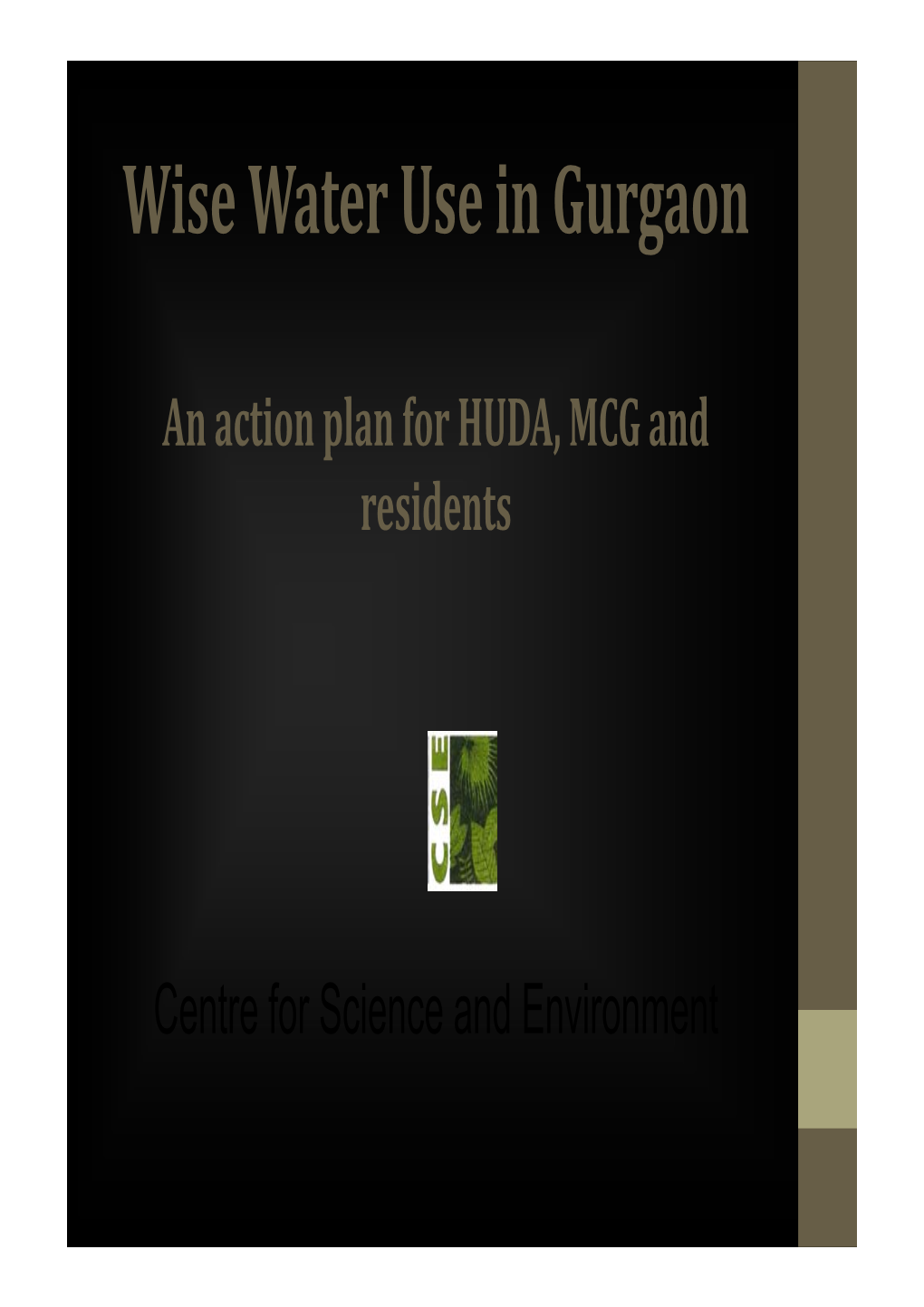 Wise Water Use in Gurgaon