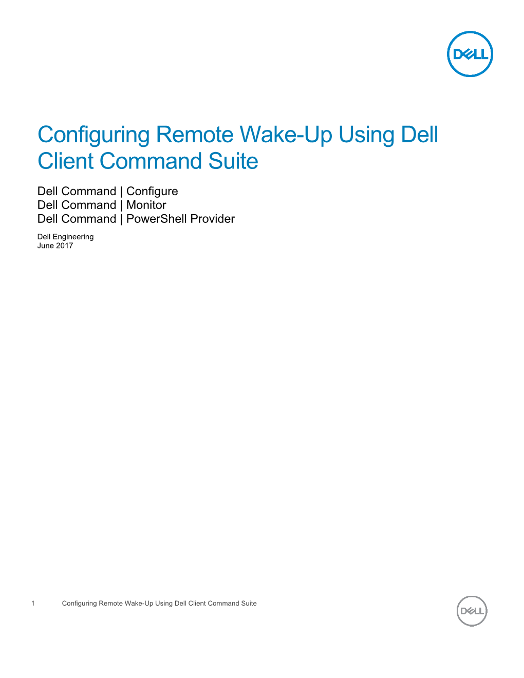 Configuring Remote Wake-Up Using Dell Client Command Suite