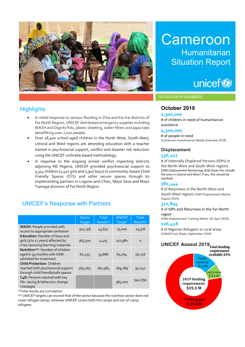 Cameroon Humanitarian Situation Report