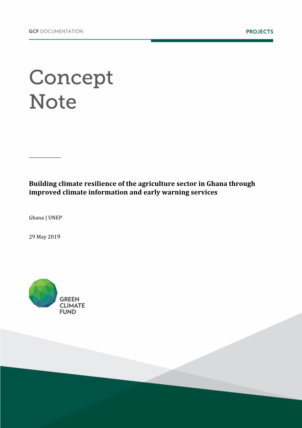 Building Climate Resilience of the Agriculture Sector in Ghana Through Improved Climate Information and Early Warning Services