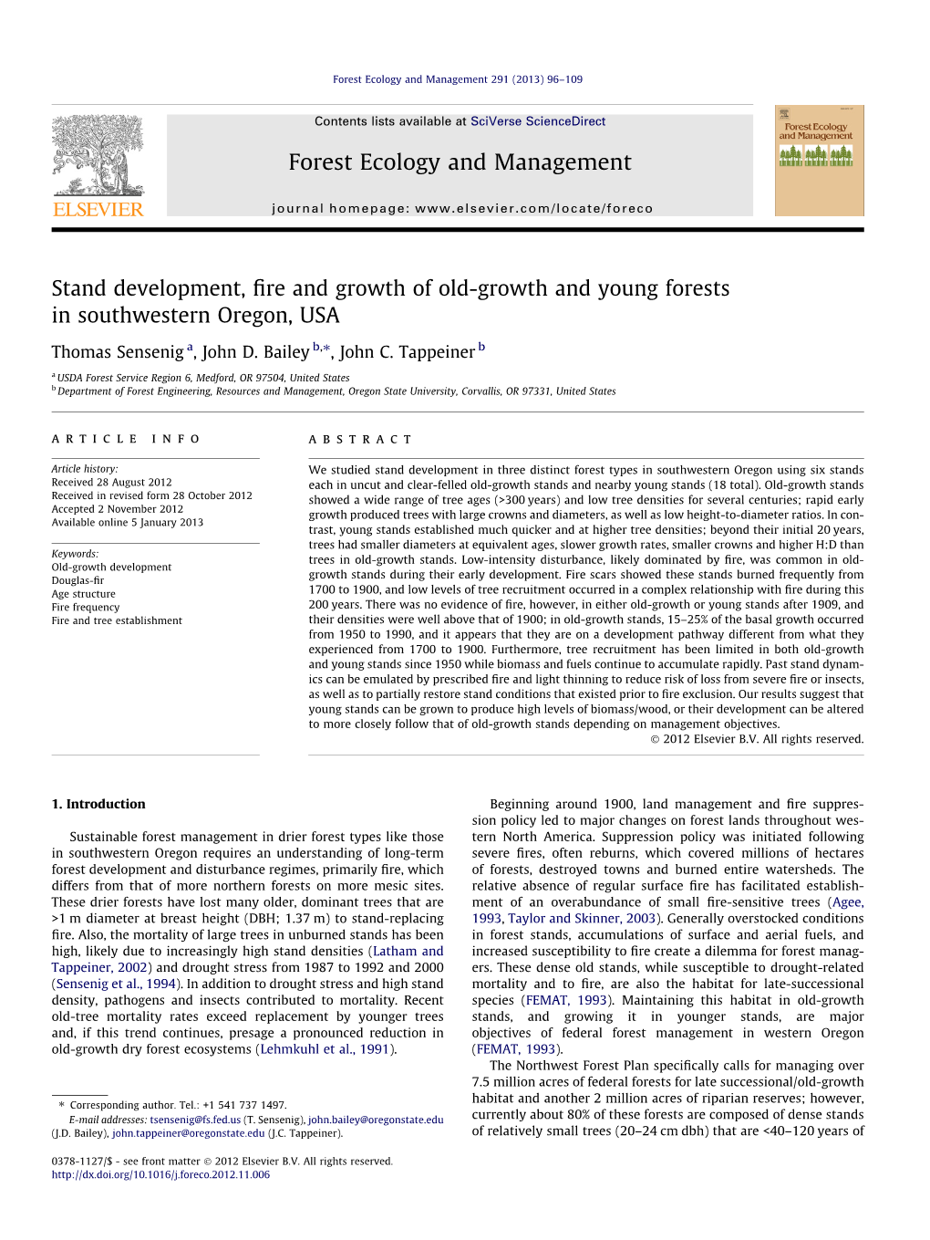 Forest Ecology and Management 291 (2013) 96–109