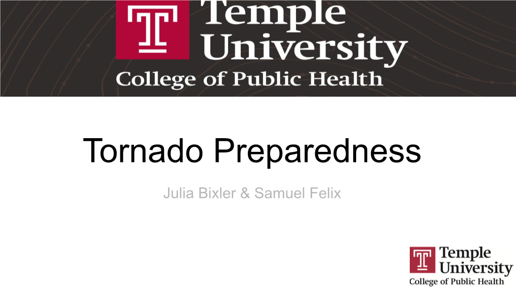 Tornado Preparedness Slides