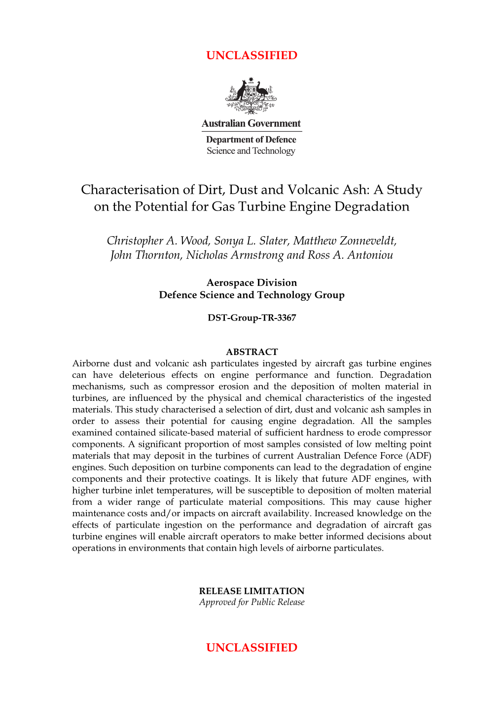 A Study on the Potential for Gas Turbine Engine Degradation