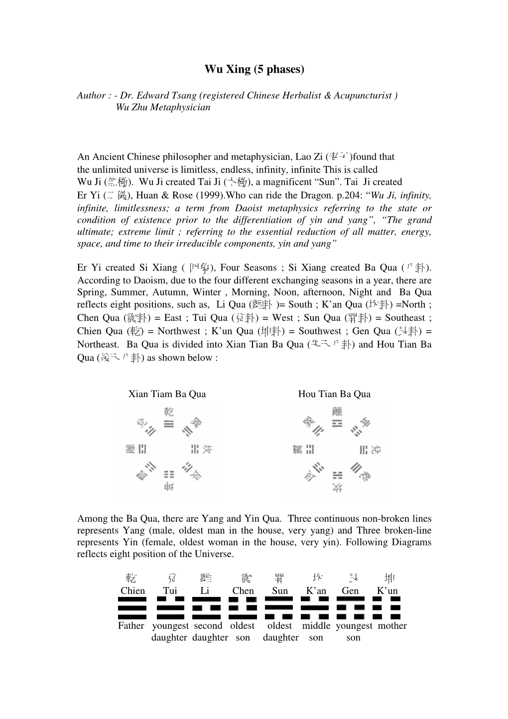 Wu Xing (5 Phases)