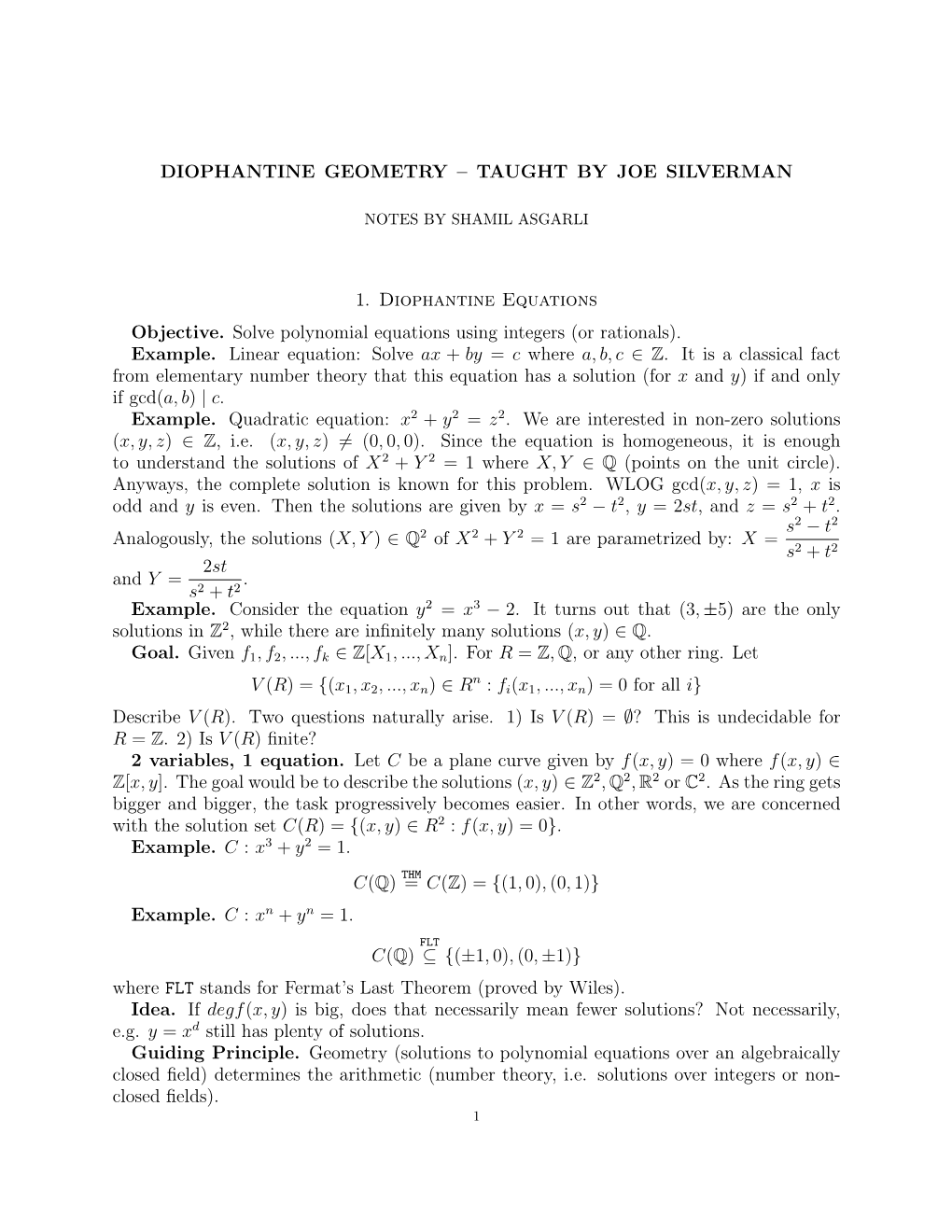 Diophantine-Geometry-Course.Pdf