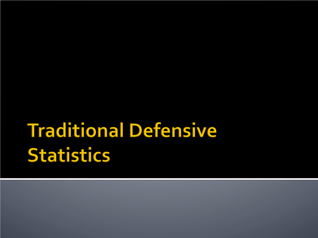 Traditionalfieldingstats.Pdf