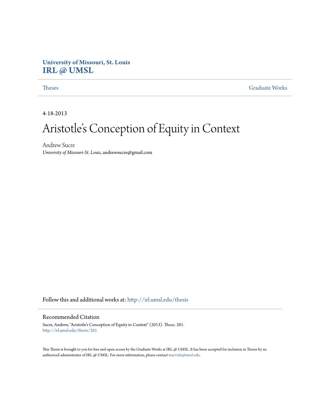 Aristotle's Conception of Equity in Context