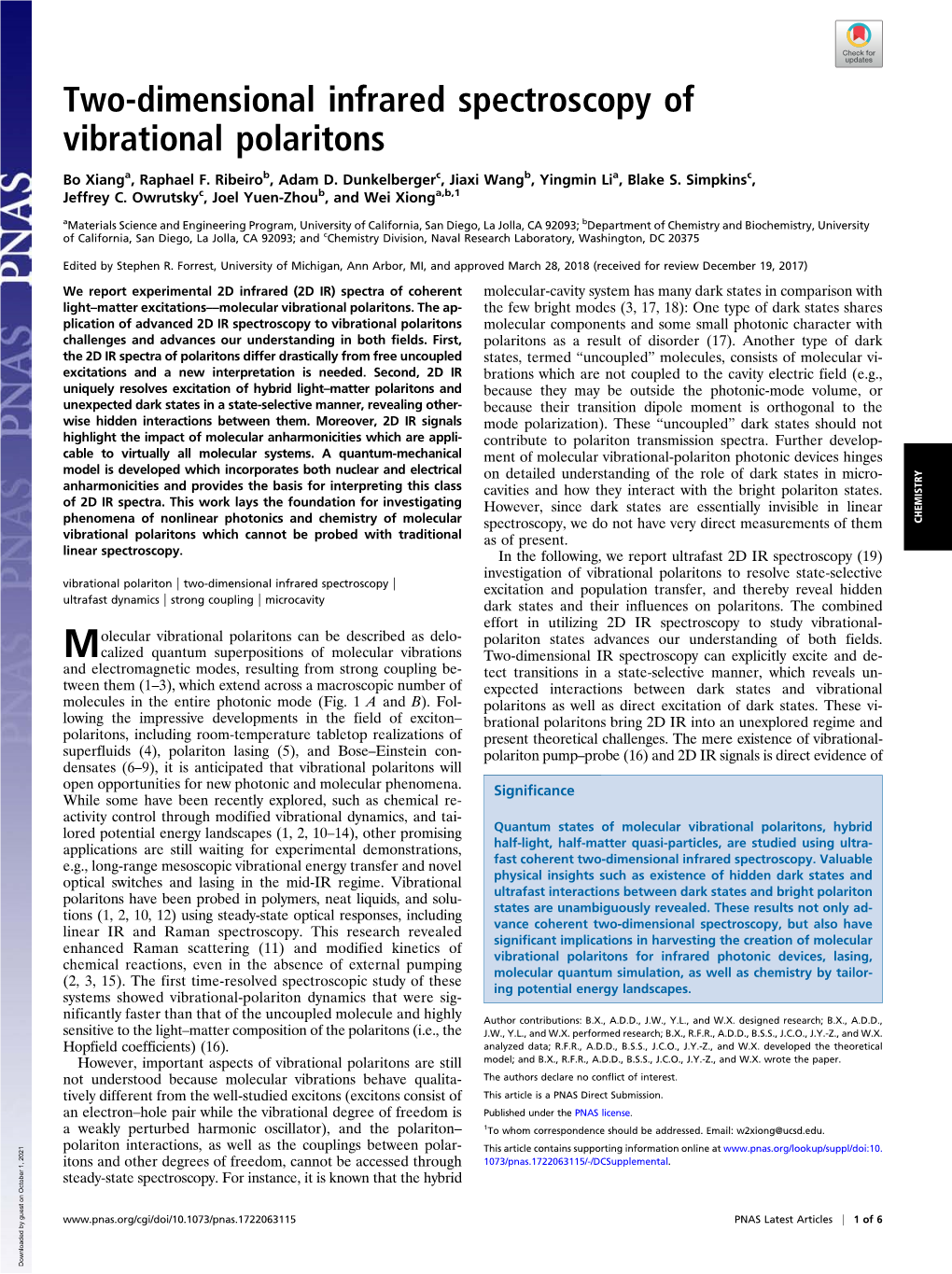 Two-Dimensional Infrared Spectroscopy of Vibrational Polaritons