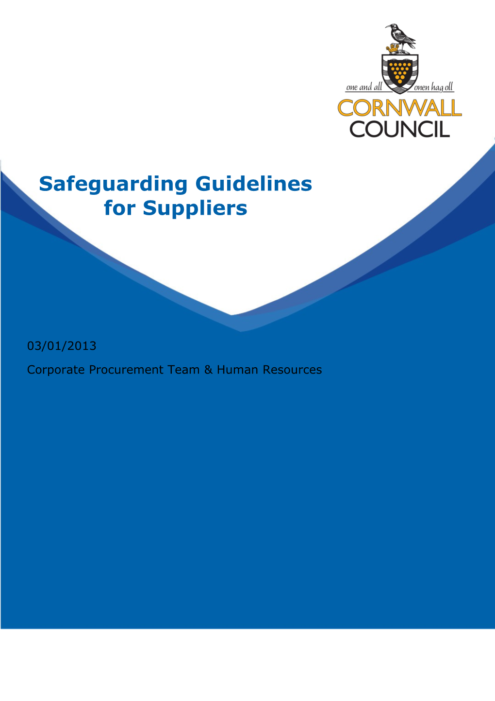 Safeguarding Guidlines for Suppliers 1