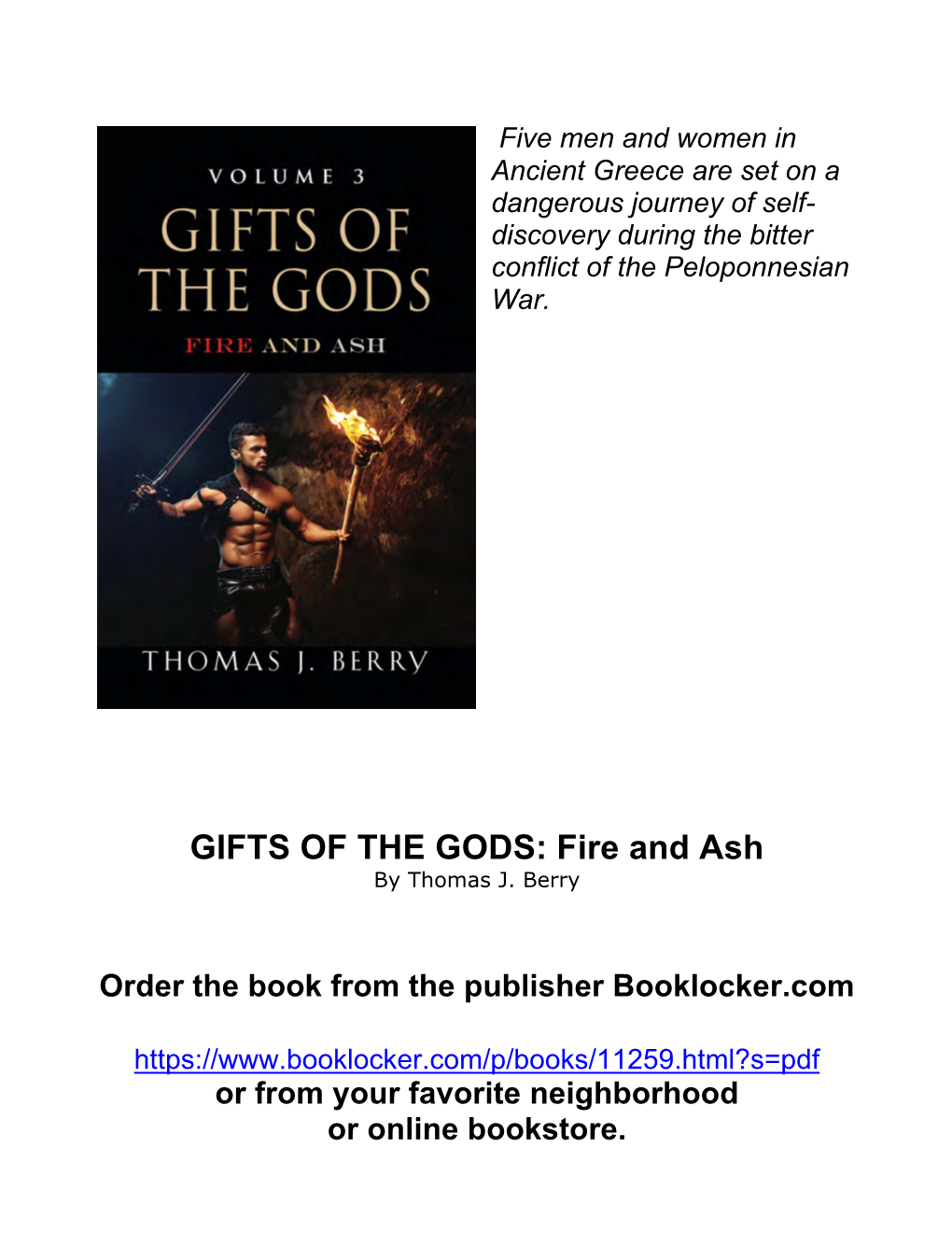 GIFTS of the GODS: Fire and Ash by Thomas J