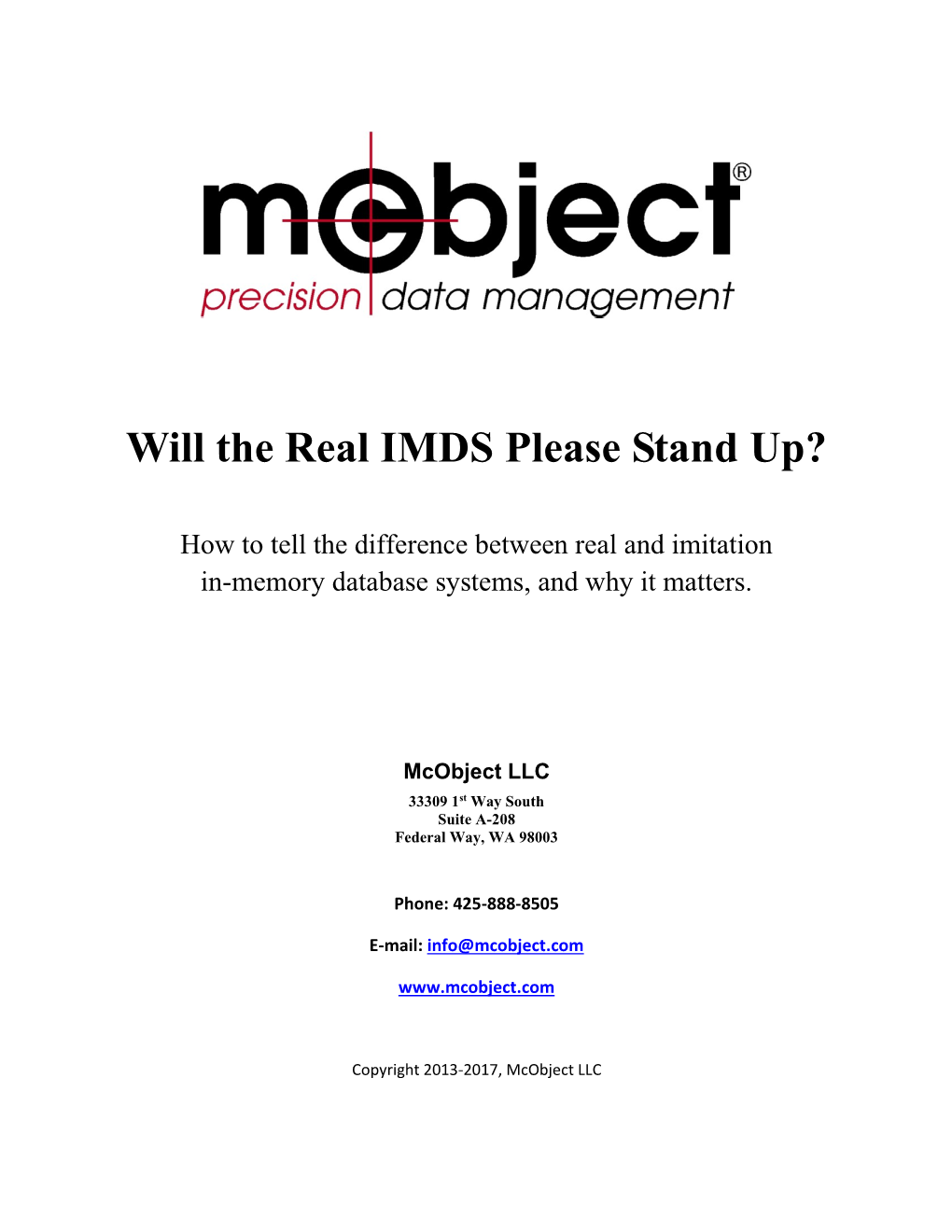 Distinguishing an In-Memory Database System from a Database