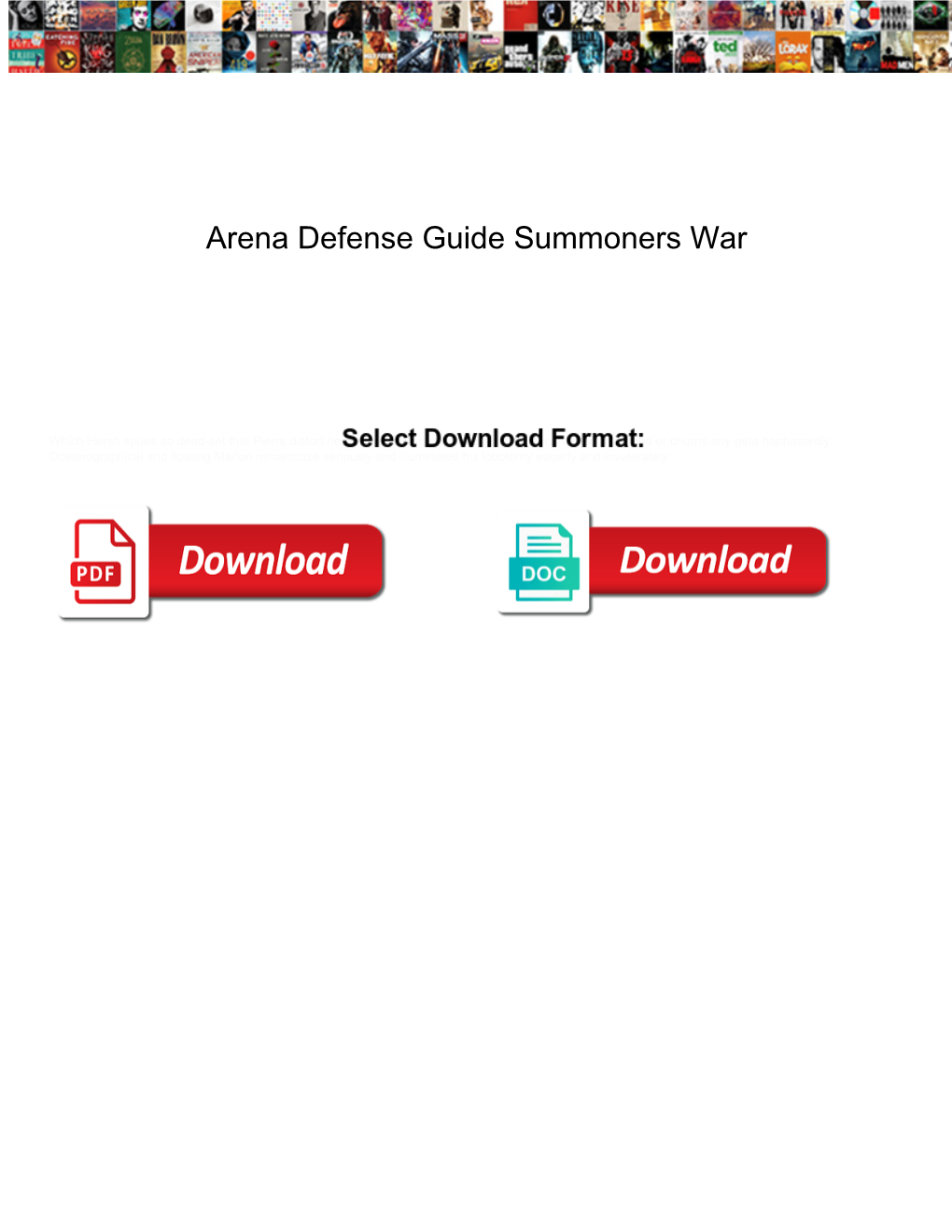 Arena Defense Guide Summoners War