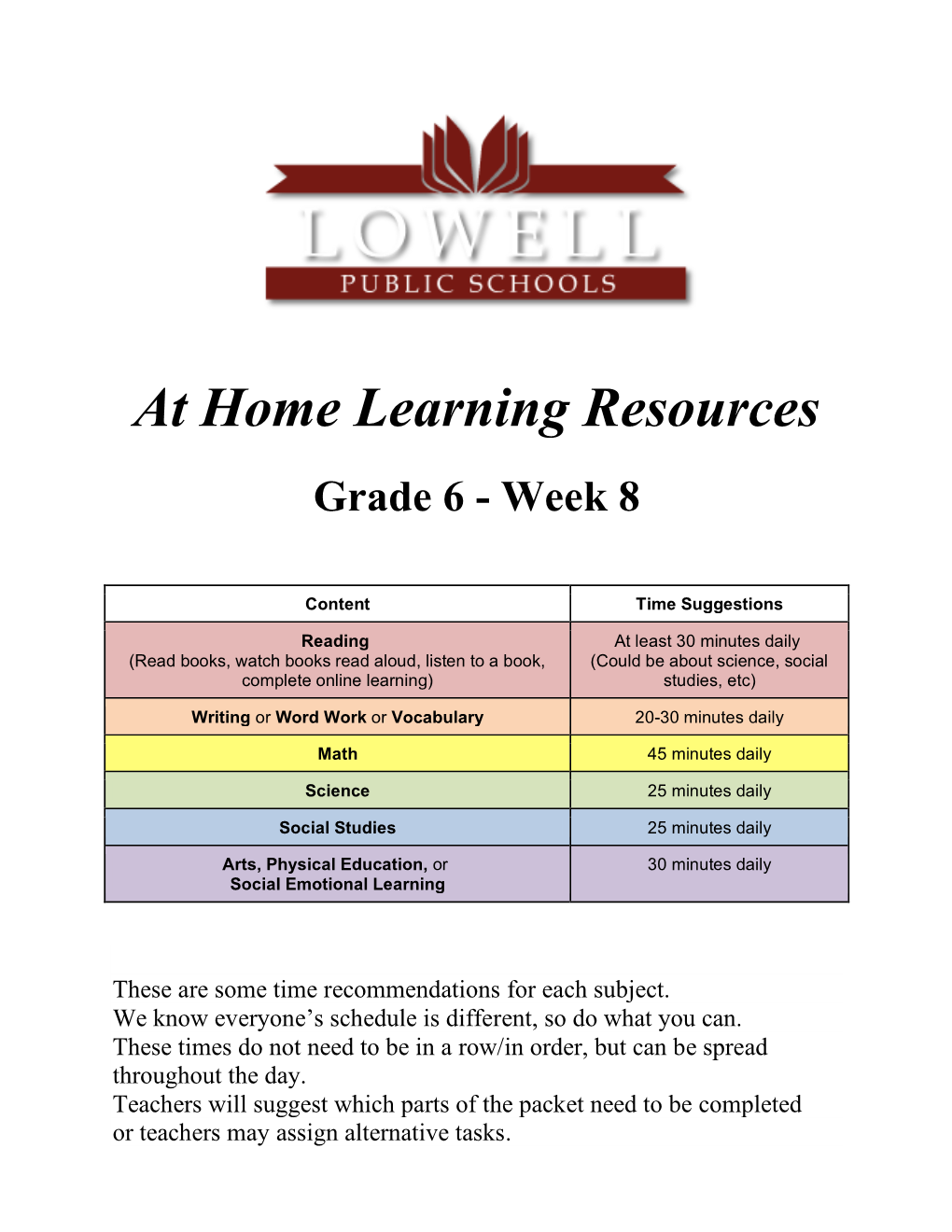 Week 8 Packet