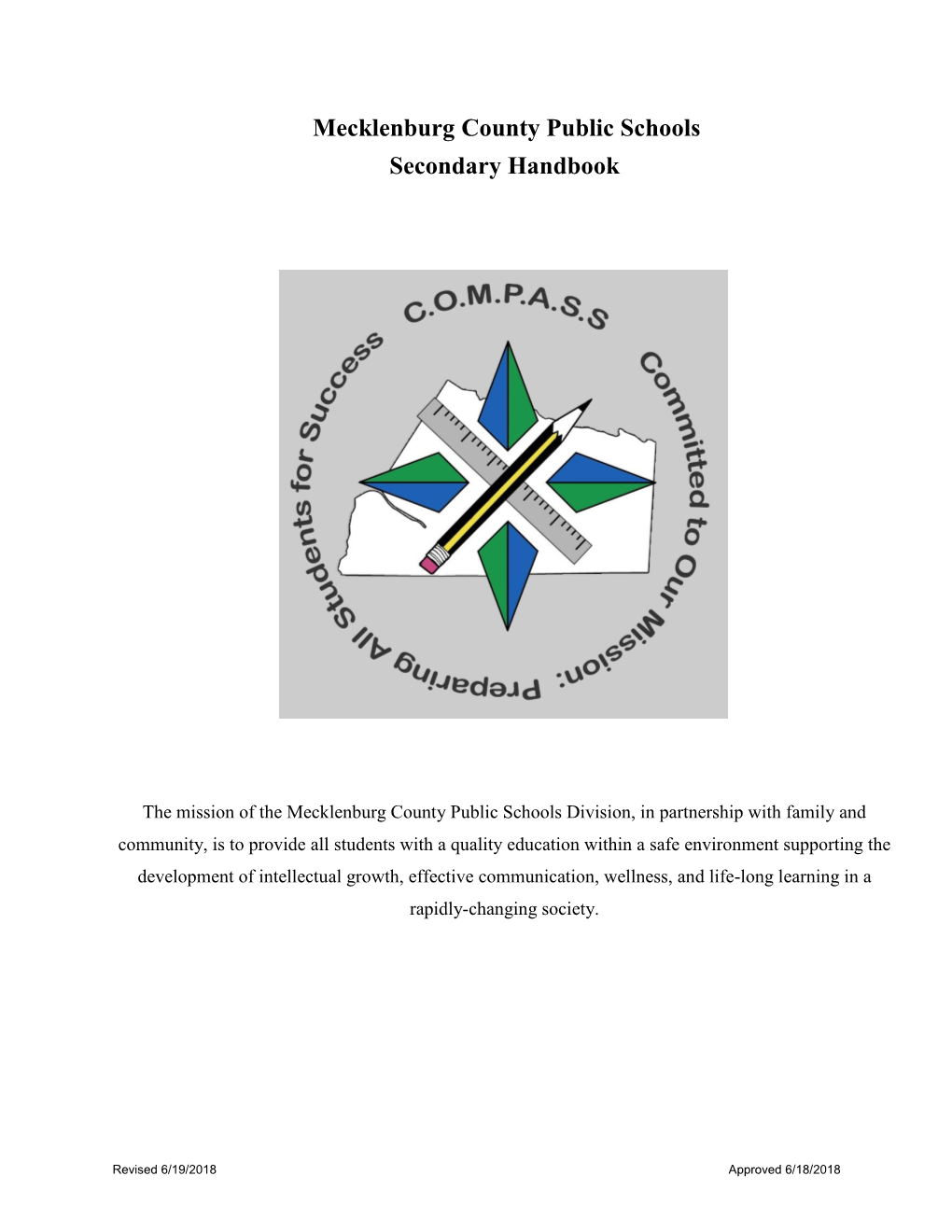 Mecklenburg County Public Schools Secondary Handbook