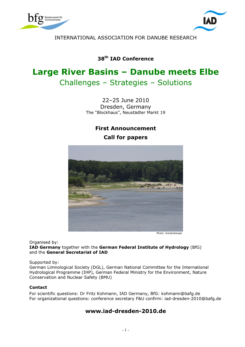 Large River Basins – Danube Meets Elbe Challenges – Strategies – Solutions