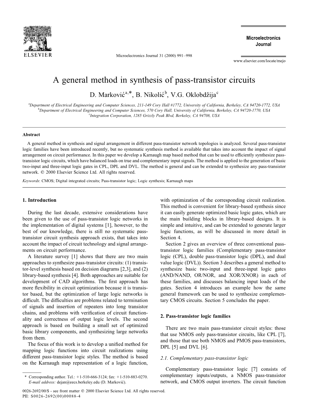 A General Method in Synthesis of Pass-Transistor Circuits