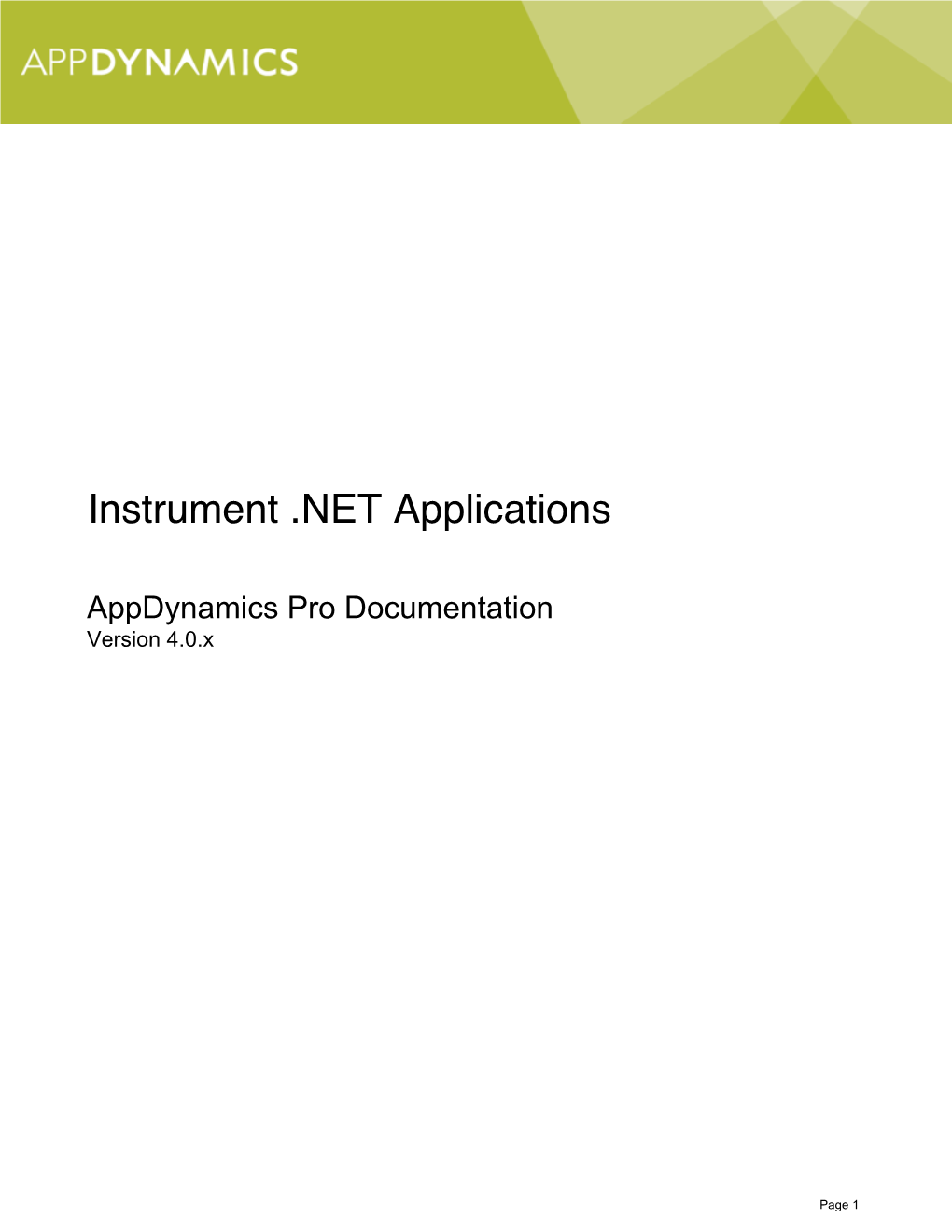 Instrument .NET Applications