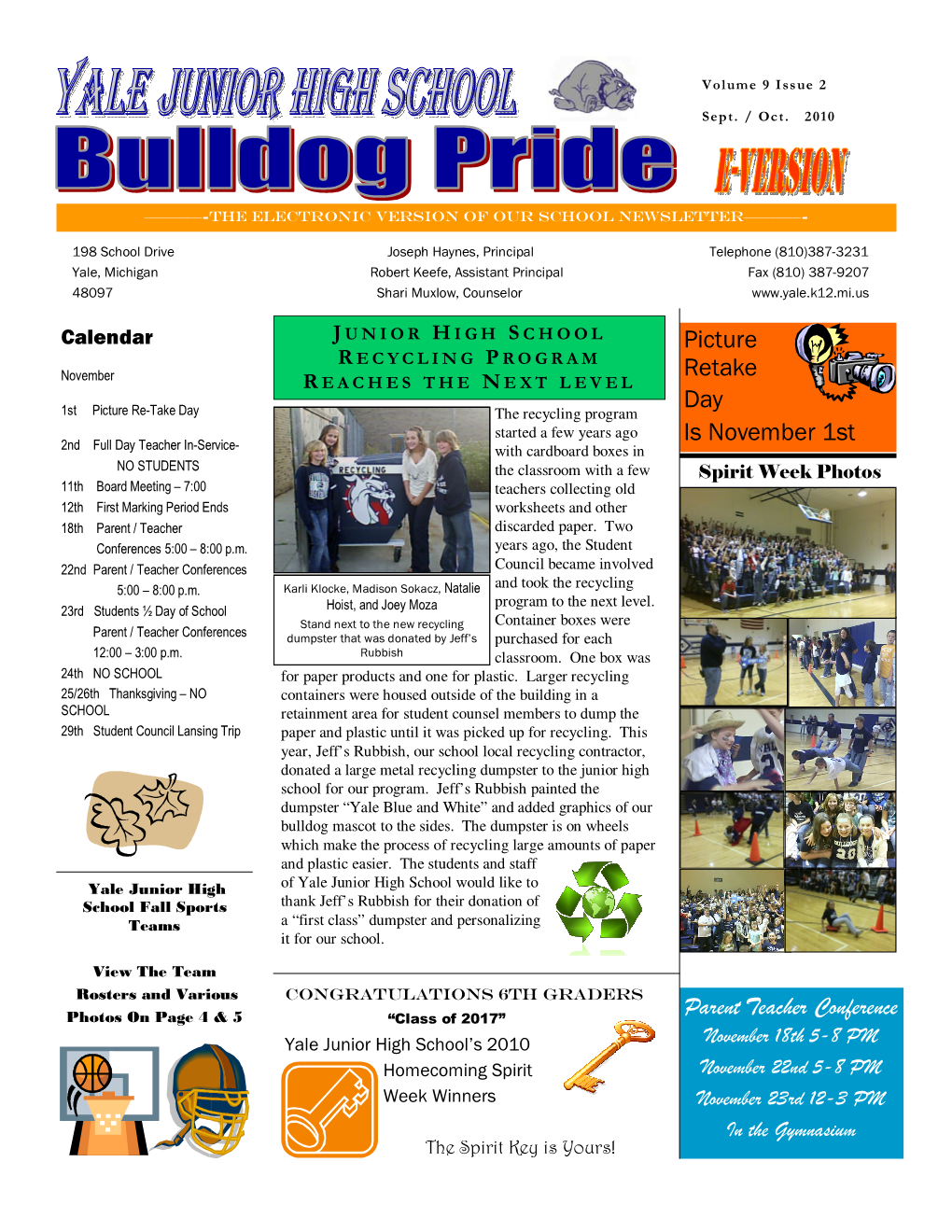 Sept Oct 2010 Newsletter