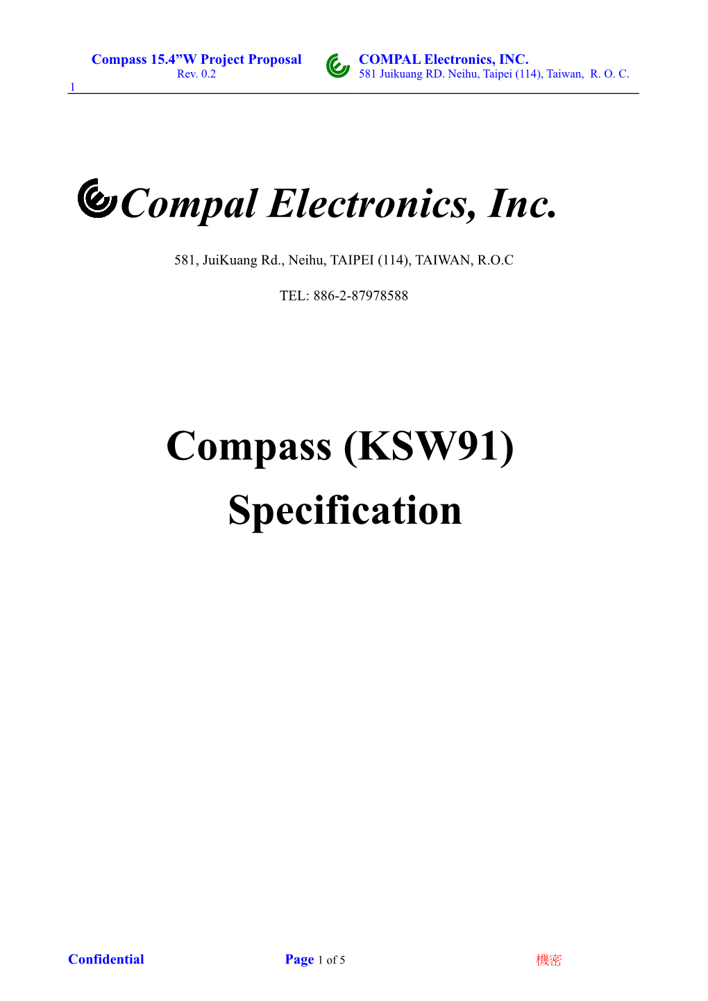 Jacana-II Product Specification