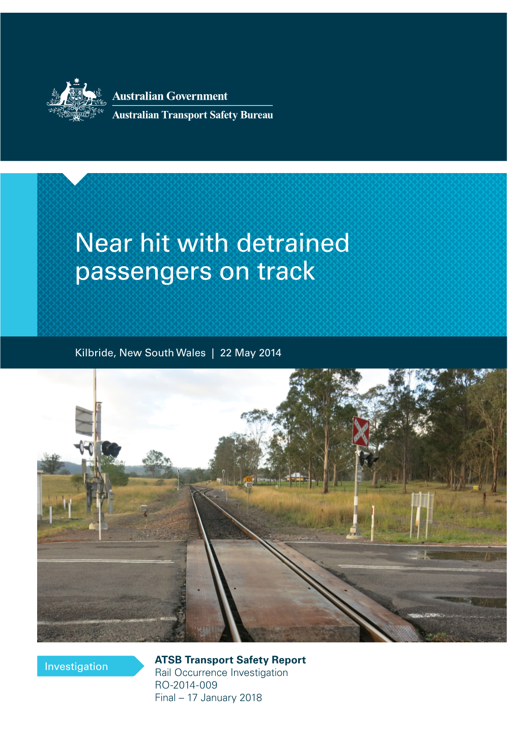 Near Hit with Detrained Passengers on Track, Kilbride, New South Wales, on 22 May 2014