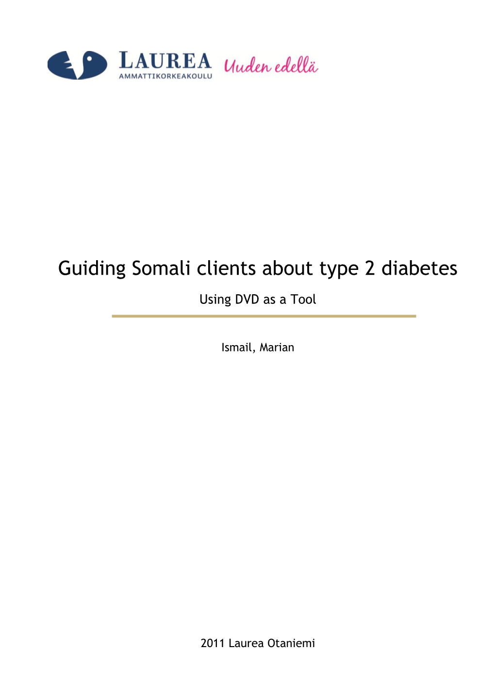 Guiding Somali Clients About Type 2 Diabetes