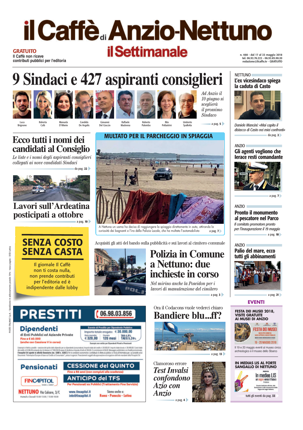 9 Sindaci E 427 Aspiranti Consiglieri La Caduta Di Casto Ad Anzio Il 10 Giugno Si Sceglierà Il Prossimo Sindaco