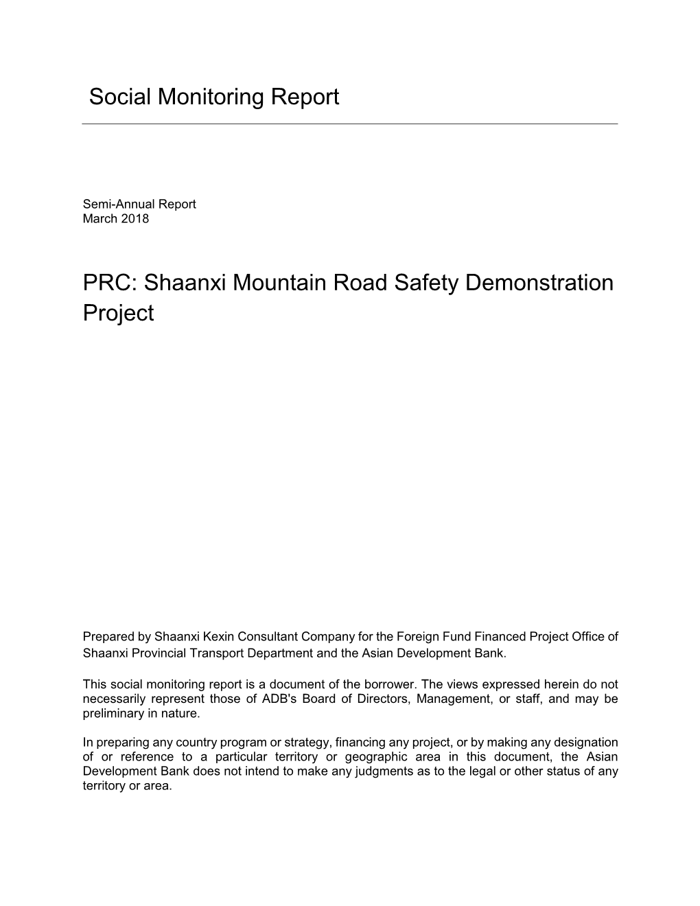 46042-002: Shaanxi Mountain Road Safety Demonstration Project