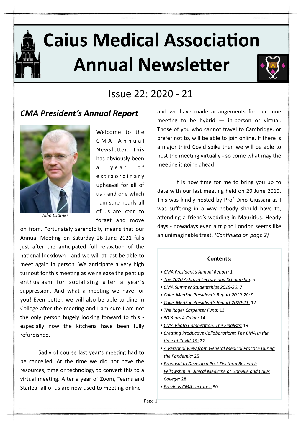 CMA Newsletter 2021
