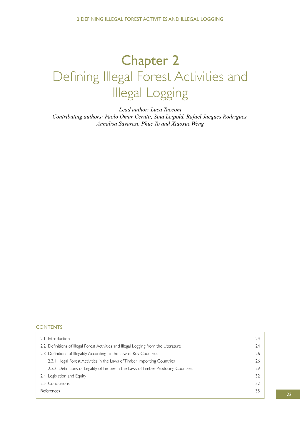 Chapter 2 Defining Illegal Forest Activities and Illegal Logging